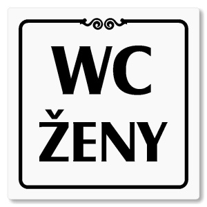 WC ženy, 148x148mm, bílá, Texas